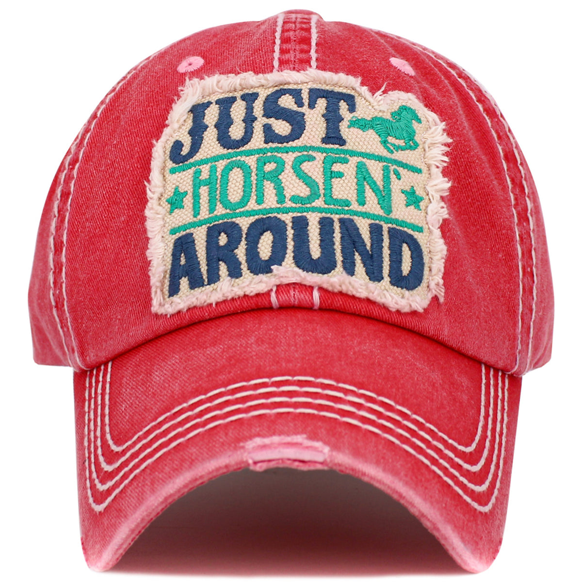 1539 - Just Horsen Around Hat - Hot Pink