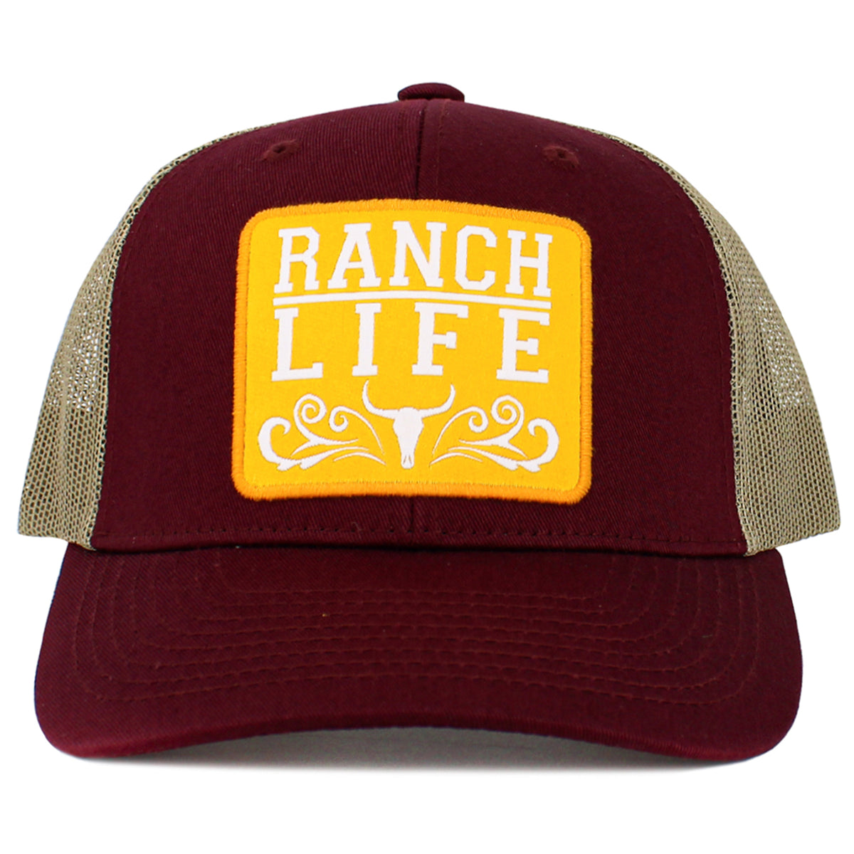 1552 - Ranch Life Hat - Maroon