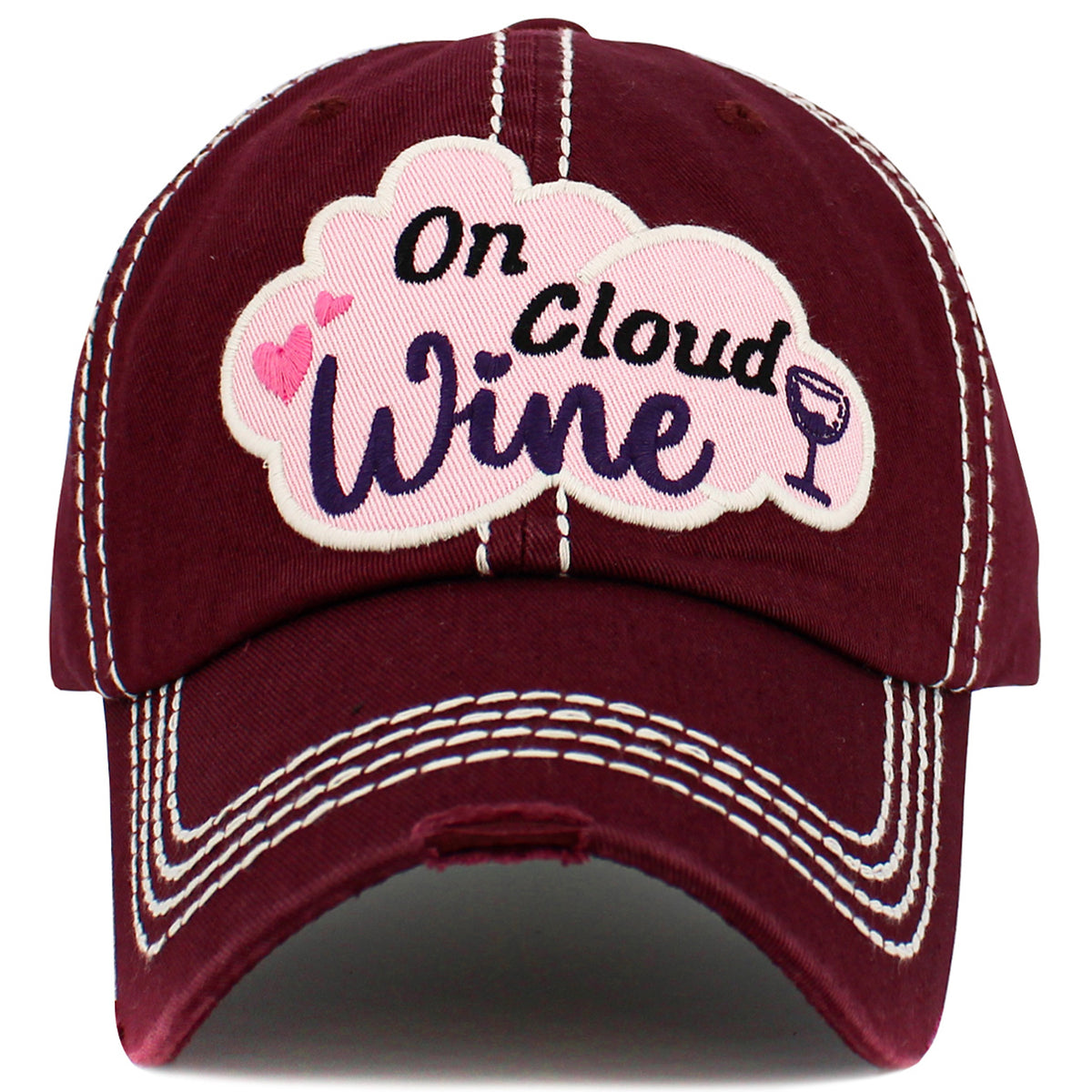 1578 - On Cloud Wine Hat - Maroon