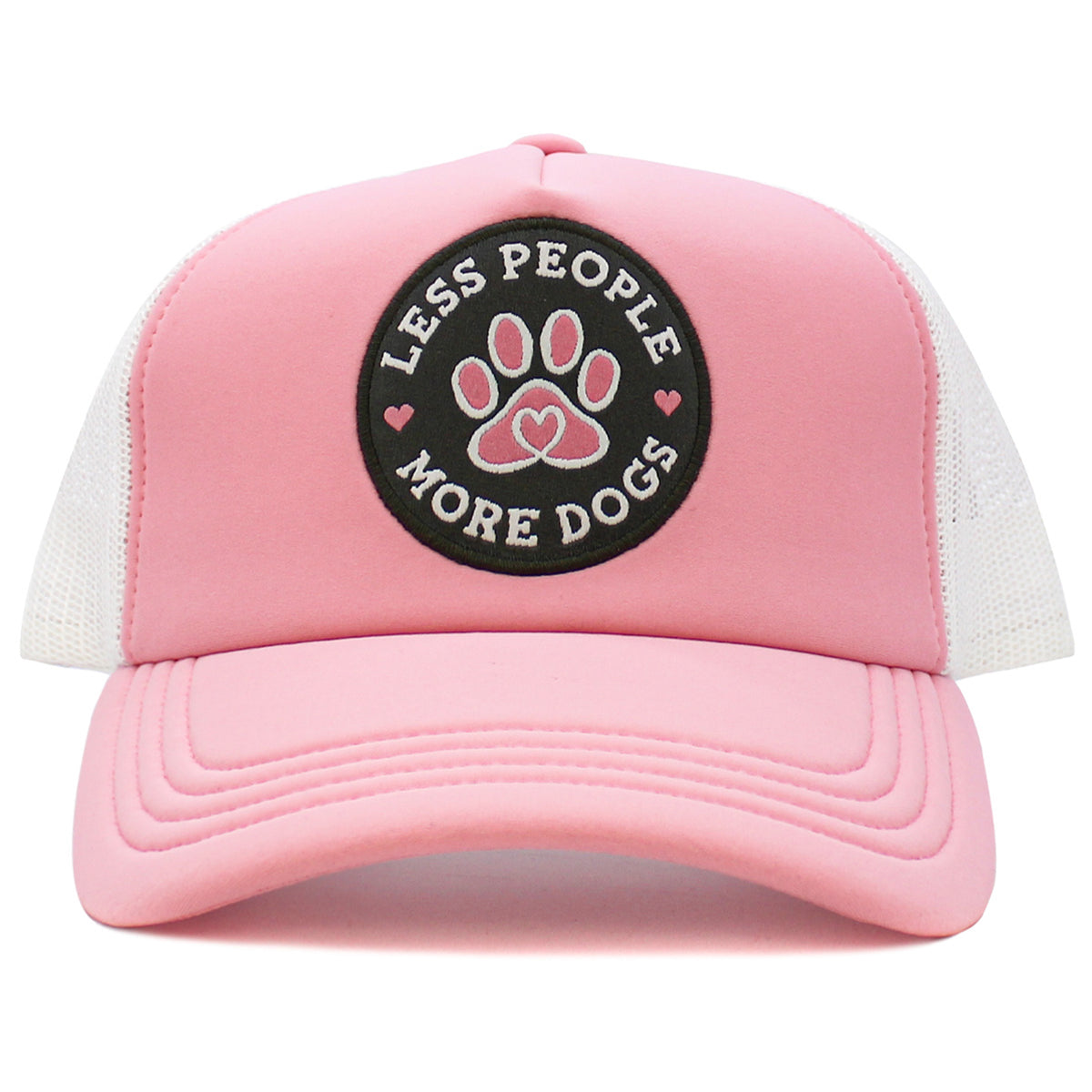 1580 - Less People More Dogs Hat - Pink