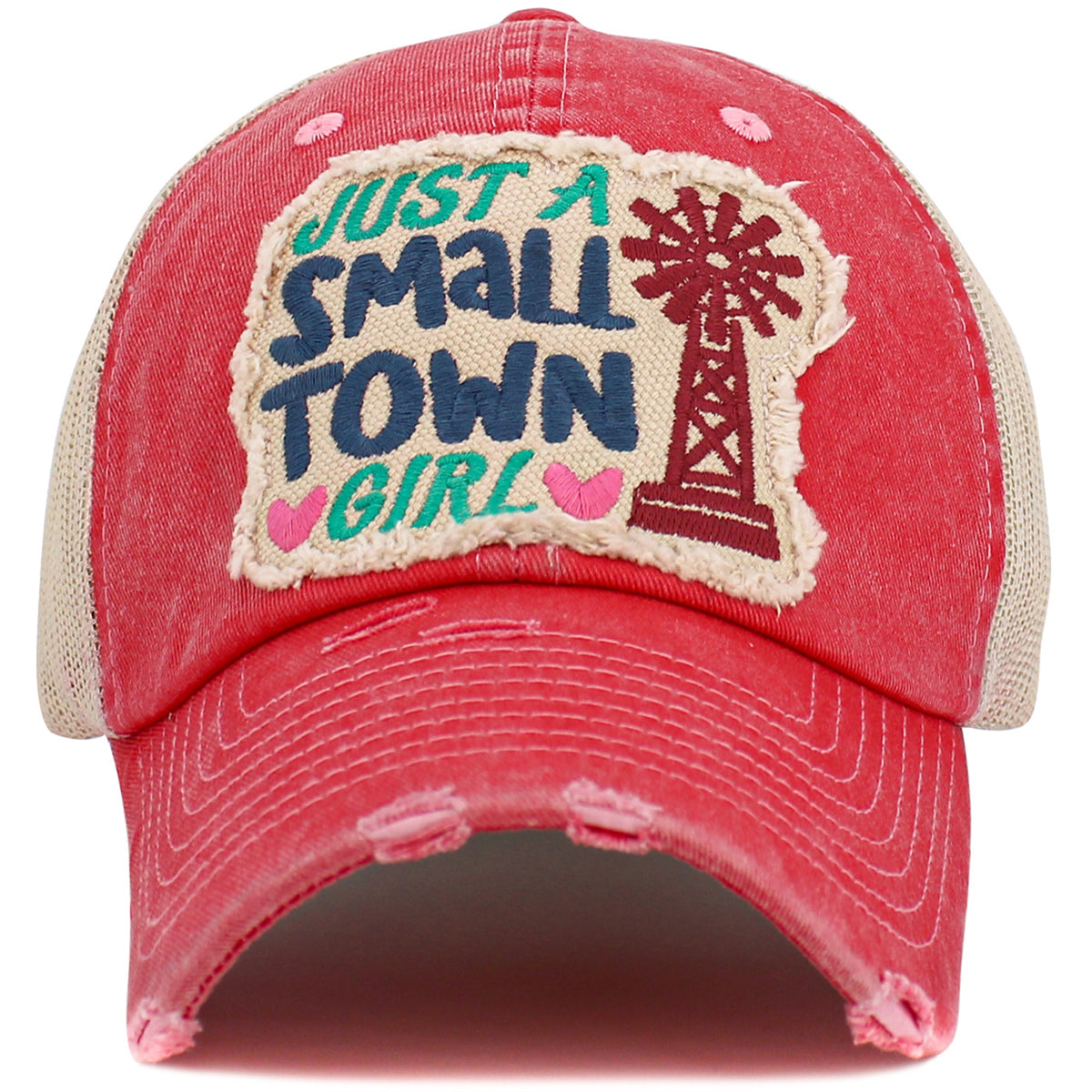 1582 - Just a Small Town Girl Hat - Hot Pink