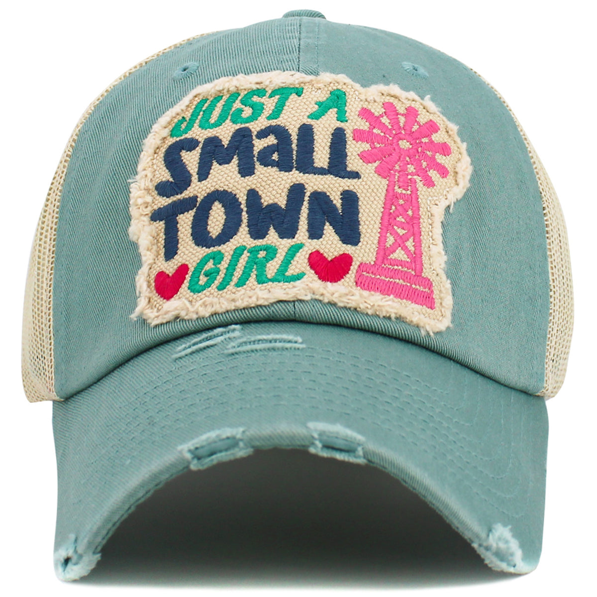 1582 - Just a Small Town Girl Hat - Sea