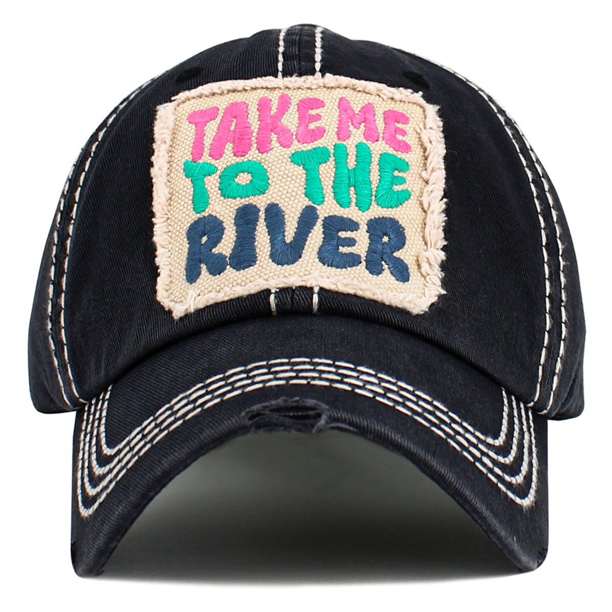 1604 - Take Me To The River Hat - Black