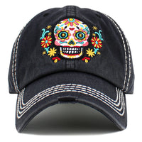 Load image into Gallery viewer, 1610 - Sugar Skull Hat
