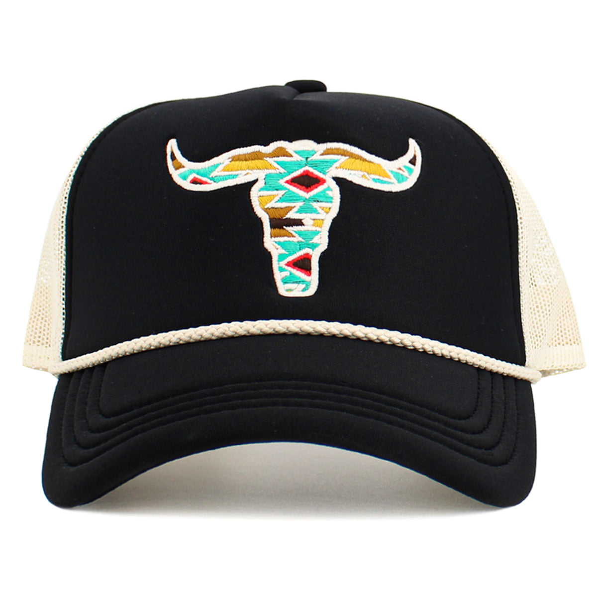 1612 - Longhorn Hat - Black