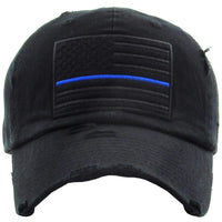 Load image into Gallery viewer, 209 - American Flag Hat - Black Blue
