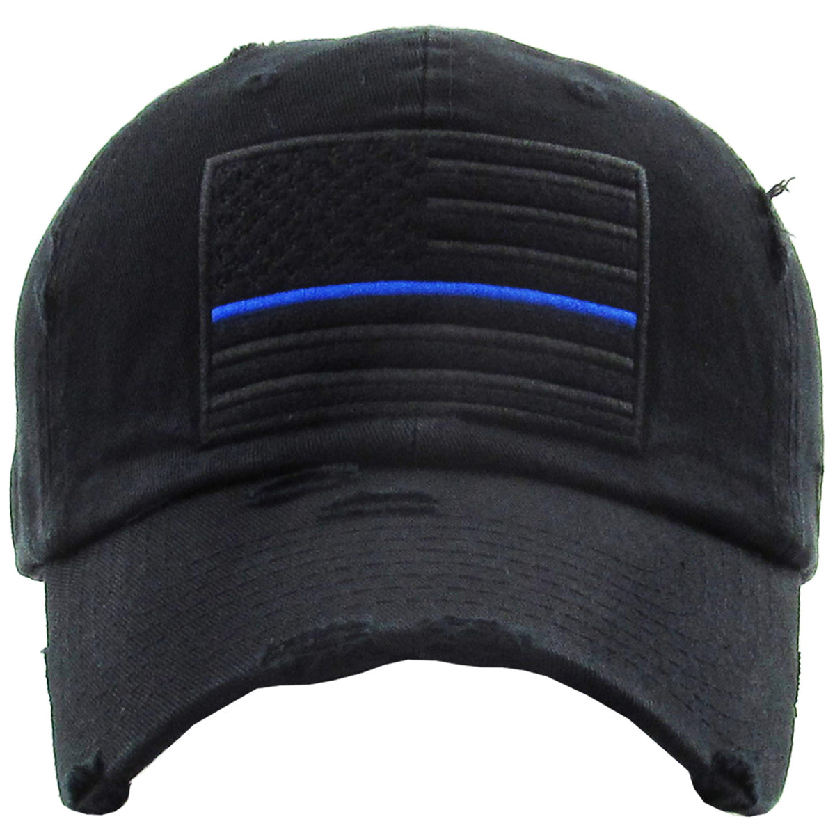 209 - American Flag Hat - Black Blue