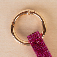 Load image into Gallery viewer, KC045 - Crystal Santa Keychain - Fuchsia
