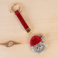 Load image into Gallery viewer, KC045 - Crystal Santa Keychain - Red
