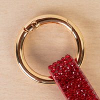 Load image into Gallery viewer, KC047 - Crystal Santa Hat Keychain - Red
