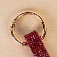 Load image into Gallery viewer, KC048 - Crystal Christmas Tree Keychain - Dark Red
