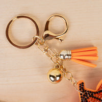Load image into Gallery viewer, KC050 - Crystal Pumpkin Keychain - Orange
