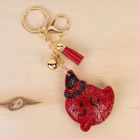 Load image into Gallery viewer, KC052 - Crystal Ghost Keychain - Red
