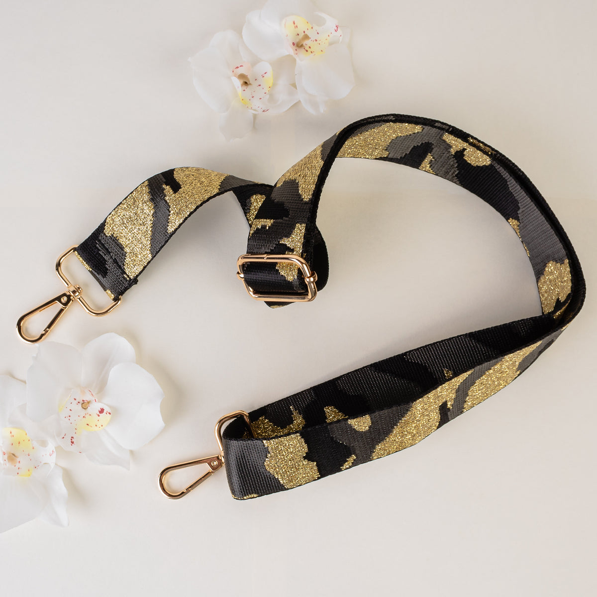 LBT0010 - Camo Print Bag Strap - Black