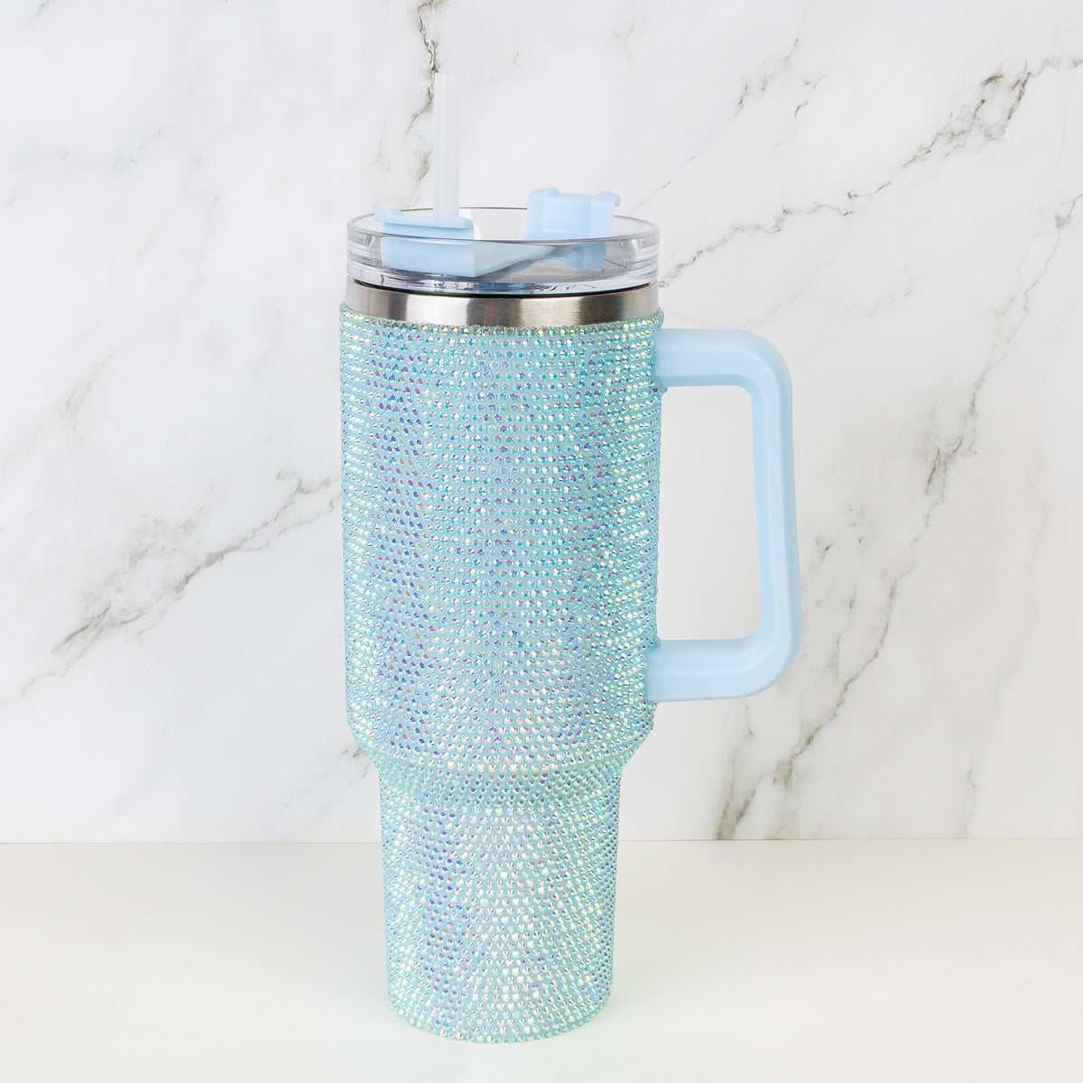 MG030 - Rhinestone 40oz Tumbler - Blue