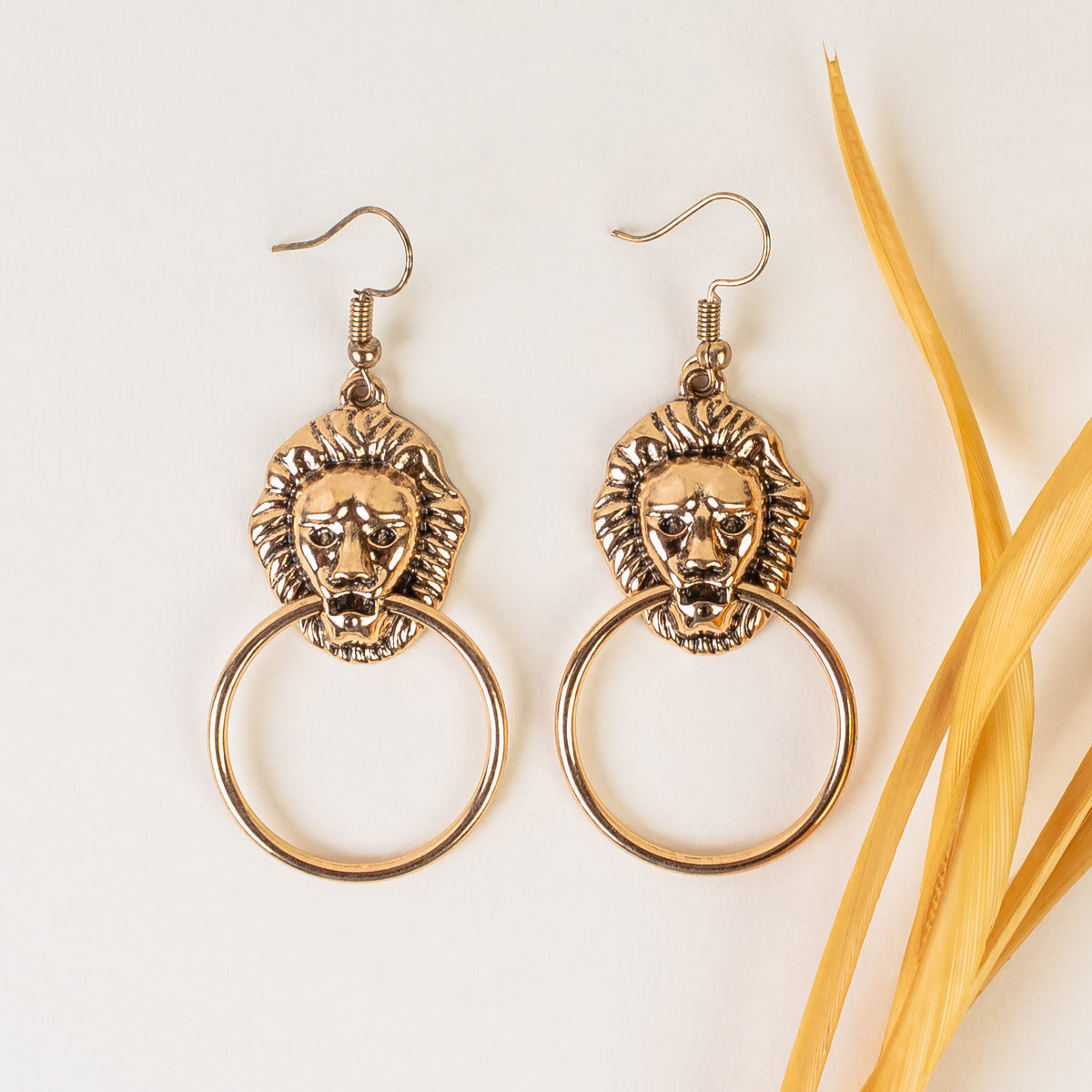 ROAR - Lion Earrings - Gold