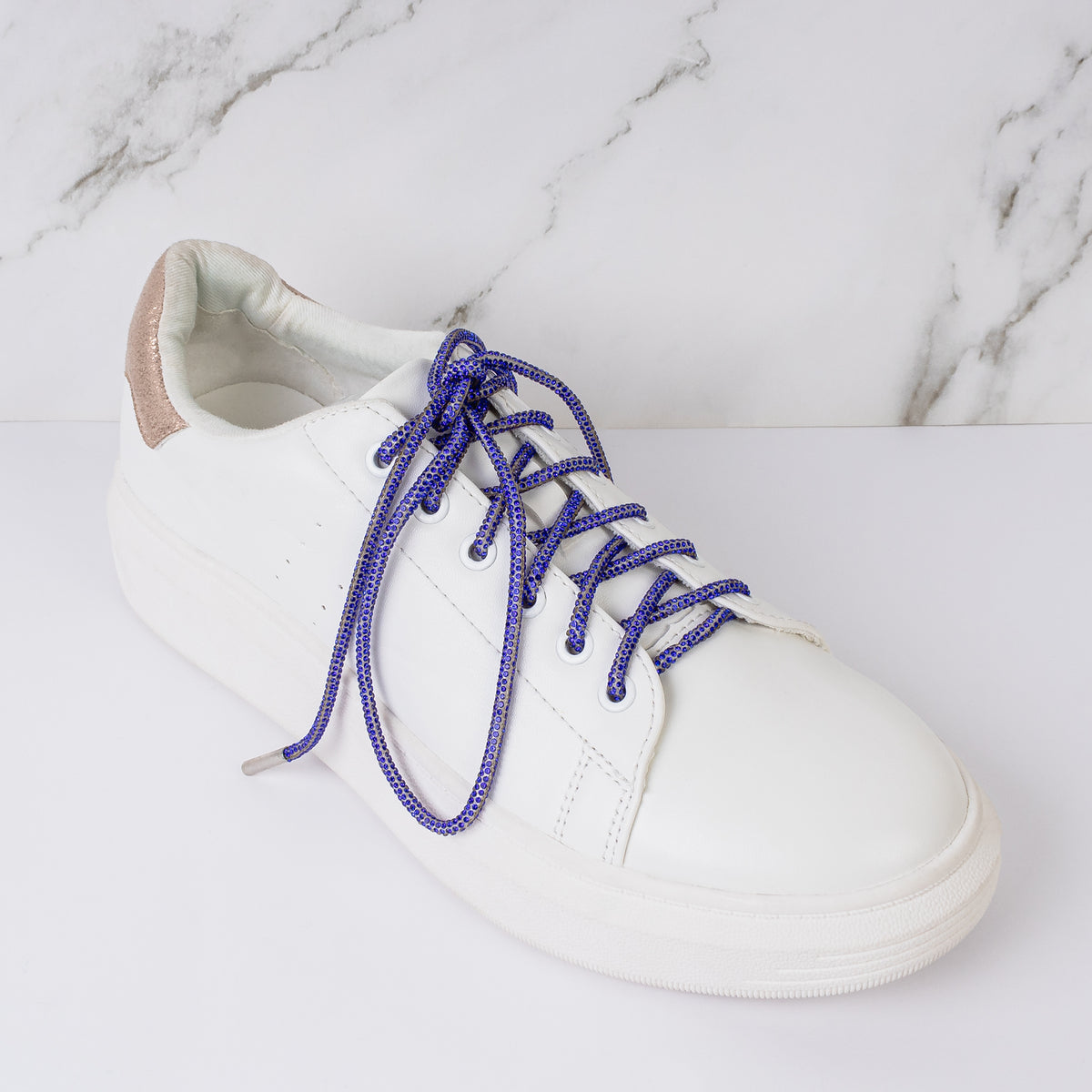 SL001 - Rhinestone Shoelaces - Royal Blue