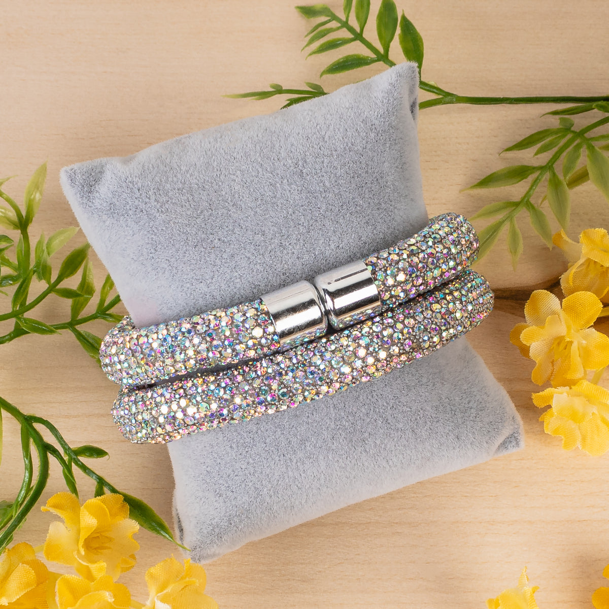 SL004 - Rhinestone Wrap Bracelet - AB