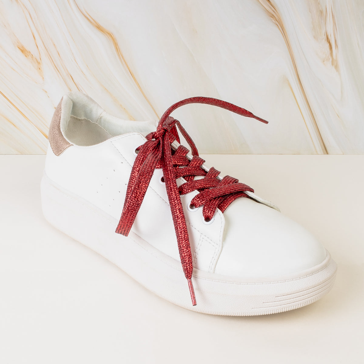 SL005 - Metallic Shoelaces - Red