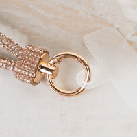 Load image into Gallery viewer, SL025 - Rhinestone Phone Wristlet - Rose Gold
