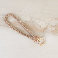 Load image into Gallery viewer, SL025 - Rhinestone Phone Wristlet - Rose Gold
