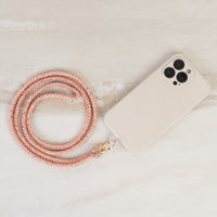 Load image into Gallery viewer, SL026 - Rhinestone Phone Lanyard - Rose Gold

