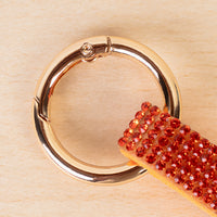 Load image into Gallery viewer, SL032 - Crystal Basketball Keychain - Orange
