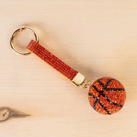 Load image into Gallery viewer, SL032 - Crystal Basketball Keychain - Orange
