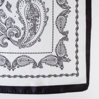 Load image into Gallery viewer, SL054 - Patterned Hair Scarf - Black &amp; White
