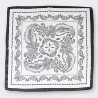 Load image into Gallery viewer, SL054 - Patterned Hair Scarf - Black &amp; White
