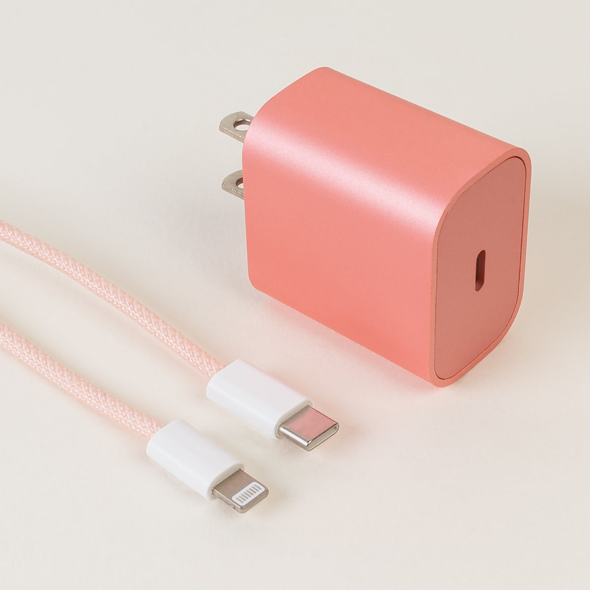 USBC-C - Lightning to USB-C Port Phone Charger - Coral