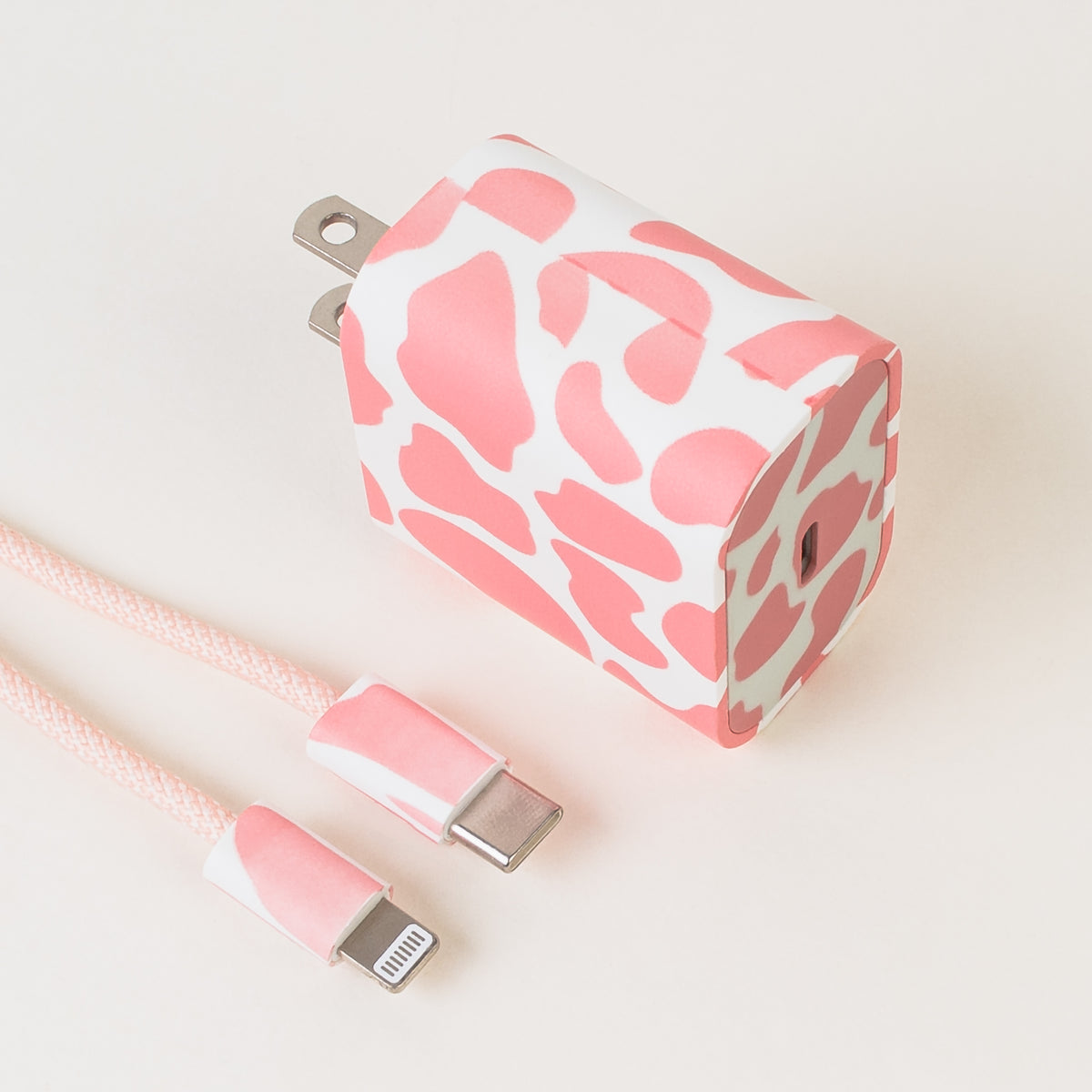 USBC-PC - Lightning to USB-C Port Phone Charger - Pink Cow