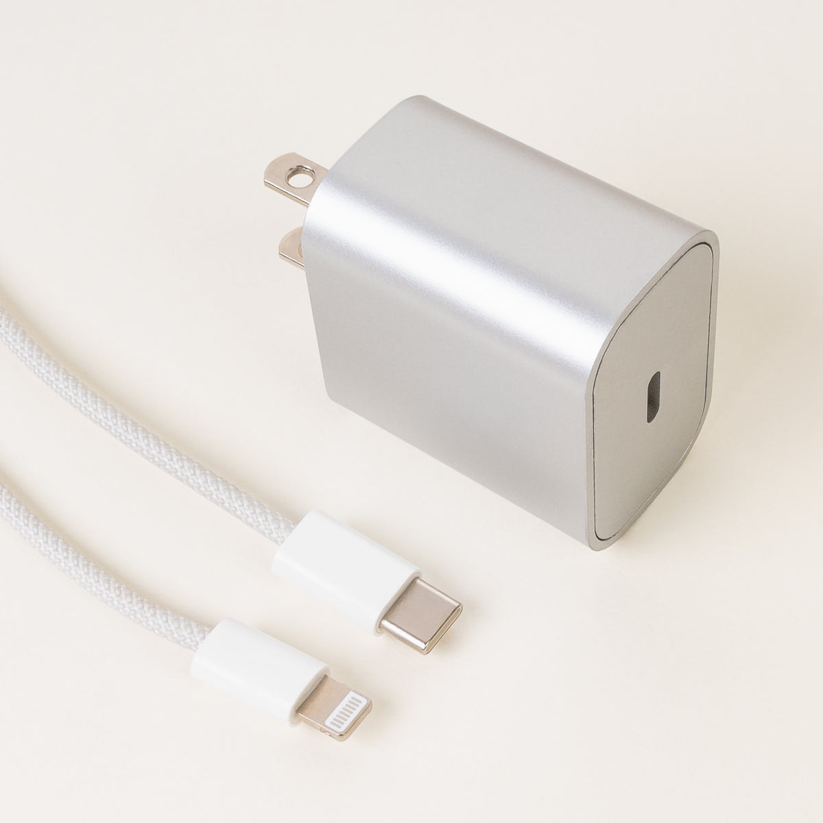 USBC-S - Lightning to USB-C Port Phone Charger - Silver