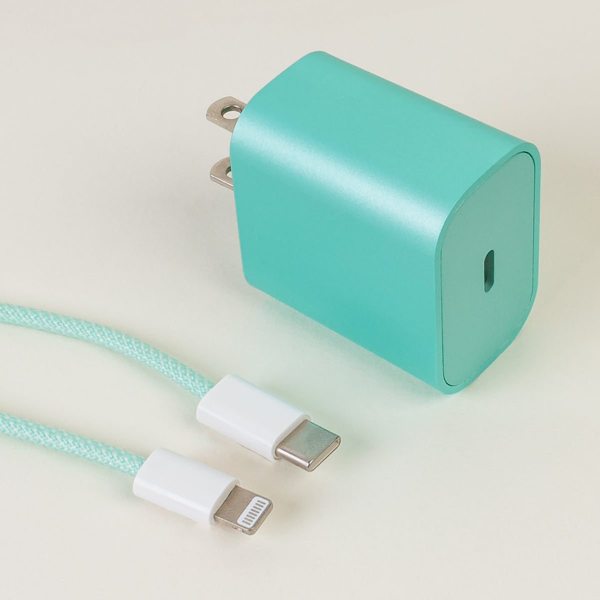 USBC-T - Lightning to USB-C Port Phone Charger - Turquoise