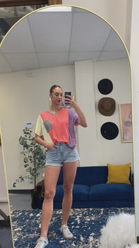 Load and play video in Gallery viewer, 30071 - Triblend Color Block V-Neck Top
