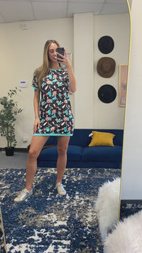 Load and play video in Gallery viewer, 40049 - Western Cactus Print Dress with Pockets
