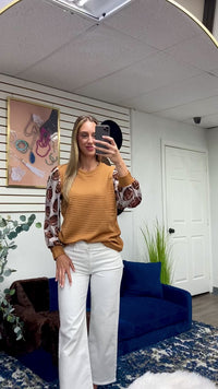 Load and play video in Gallery viewer, 40020 - Football Game Day Waffle Long Sleeve Top
