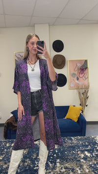 Load and play video in Gallery viewer, 6708 - Galaxy Print Duster
