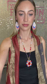 Load and play video in Gallery viewer, 6084 - Vintage American Flag Vest
