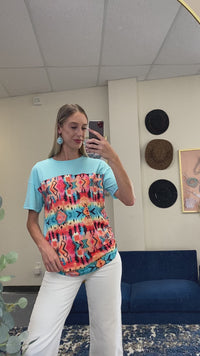 Load and play video in Gallery viewer, 30064 - Multi Color Geometric Top
