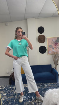 Load and play video in Gallery viewer, 50037 - Half Sleeve Waffle Knit Top
