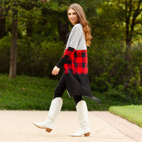 Load image into Gallery viewer, 10256 - Buffalo Plaid Cardigan With Pockets
