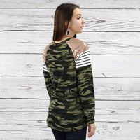 Load image into Gallery viewer, 10399 - Sequin &amp; Stripes Long Sleeve Top - Rose Gold
