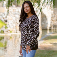 Load image into Gallery viewer, 10426 - Leopard Top with Elbow Patches - Leopard
