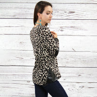 Load image into Gallery viewer, 10426 - Leopard Top with Elbow Patches - Leopard
