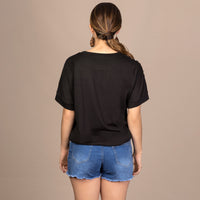 Load image into Gallery viewer, 10565 - Leopard Color Block Half Sleeve Top - Turquoise
