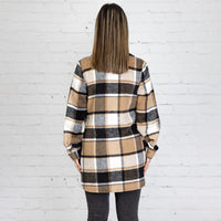 Load image into Gallery viewer, 10631 - Plaid Shacket with Pockets - Brown
