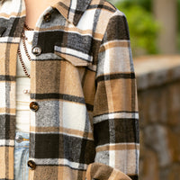 Load image into Gallery viewer, 10631 - Plaid Shacket with Pockets - Brown

