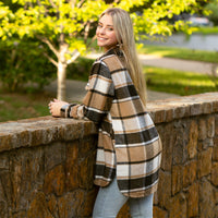Load image into Gallery viewer, 10631 - Plaid Shacket with Pockets - Brown

