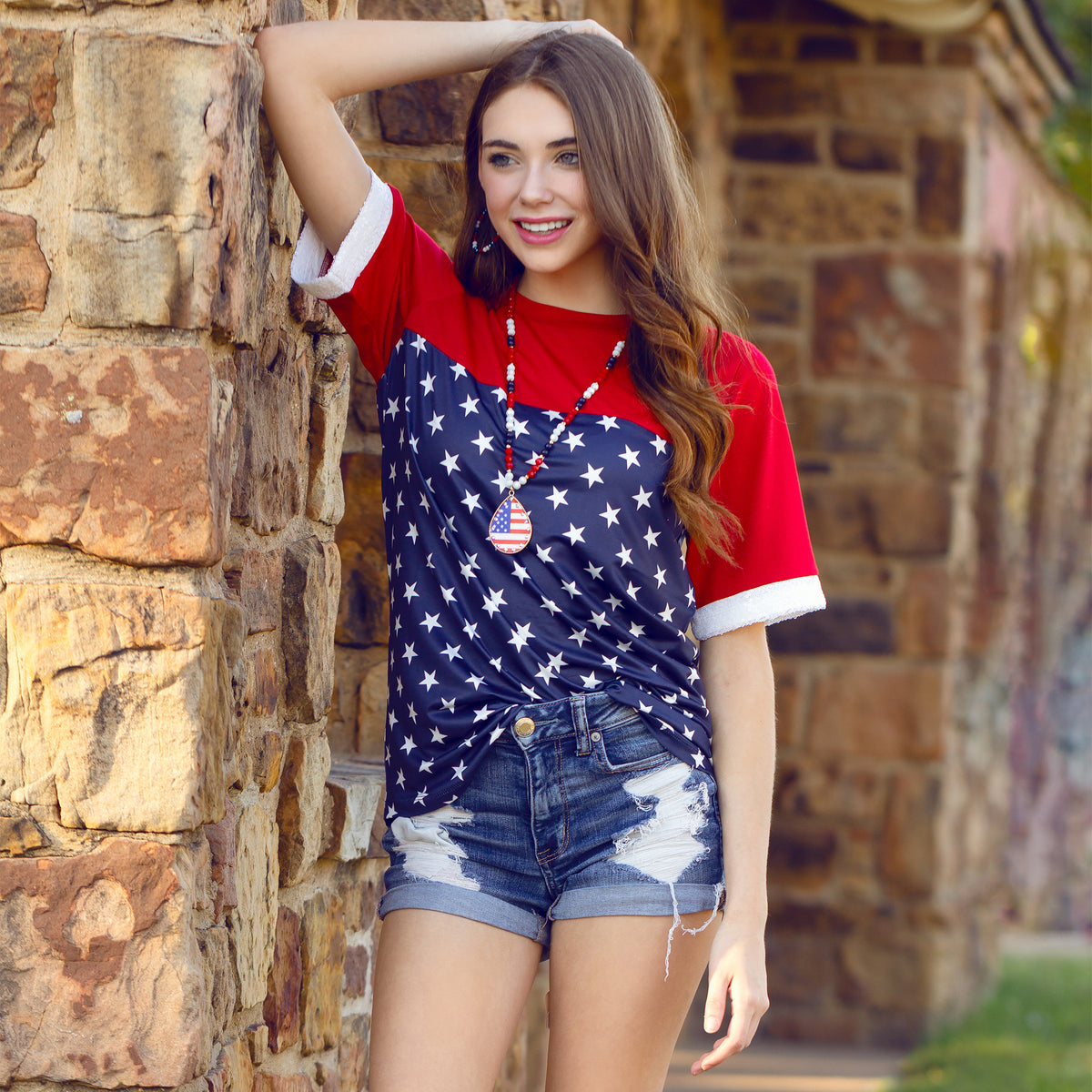10686 - Stars top with Sequin Accents